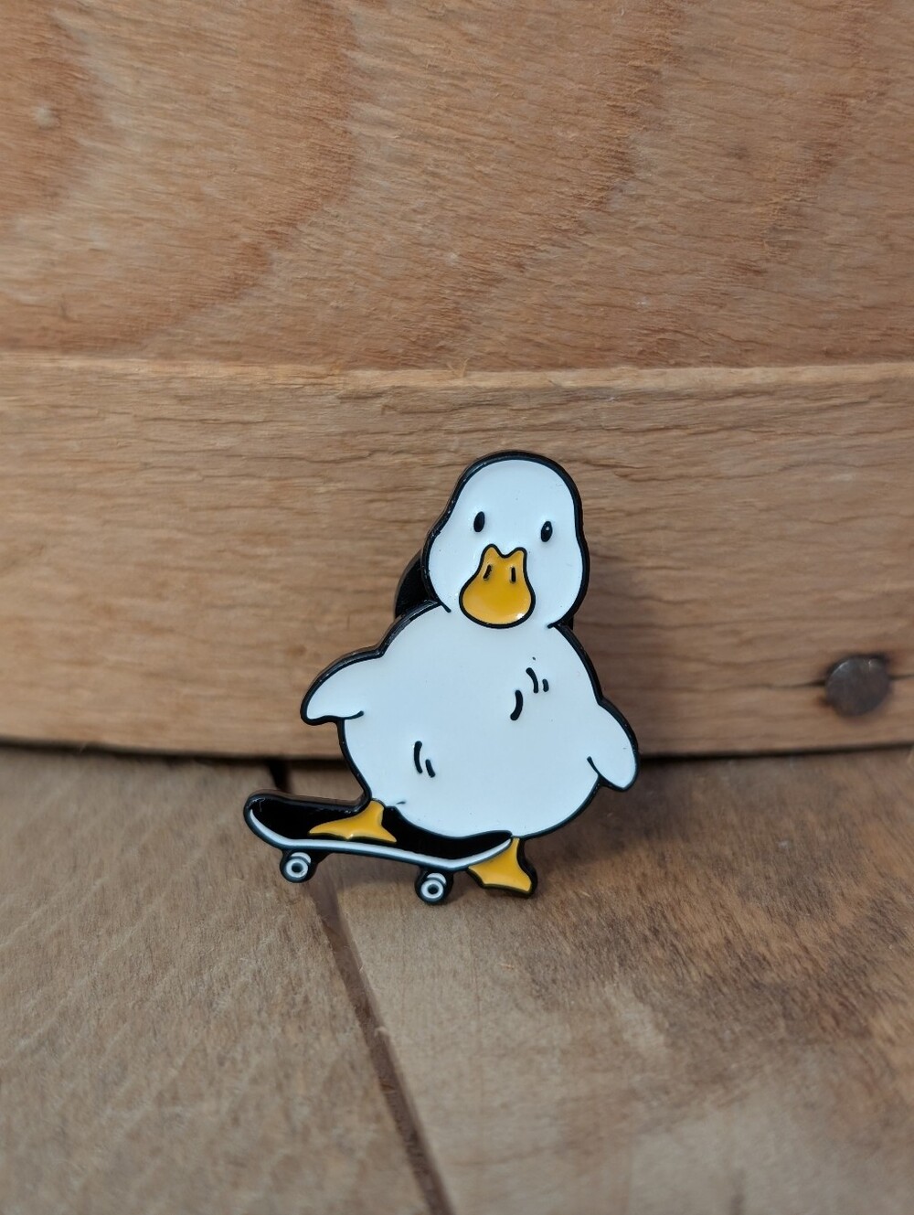 Skateboarding Goose 1" Pin NEW